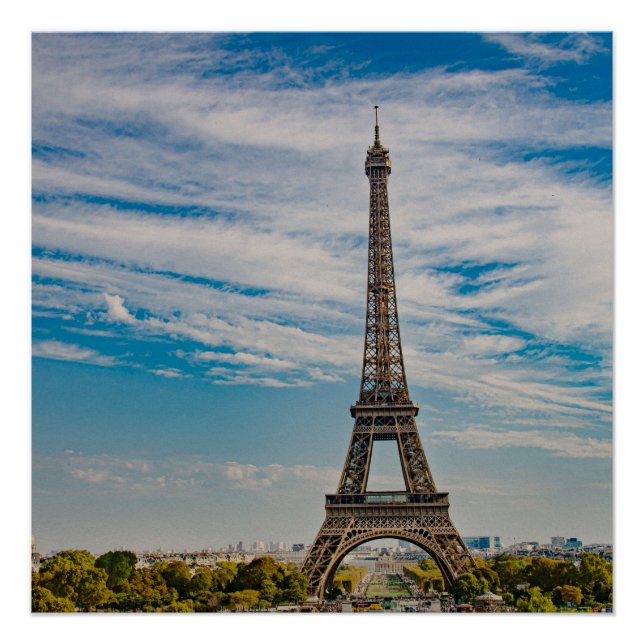 Pôster Torre Eiffel em Paris (Frente)