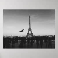 Torre Eiffel em preto e branco