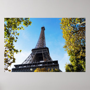 Poster Torre Eiffel famosa em Paris, França