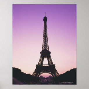 Poster Torre Eiffel no Sunset