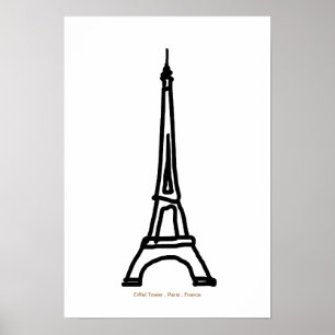 Pôster Torre Eiffel Paris/França para paredes