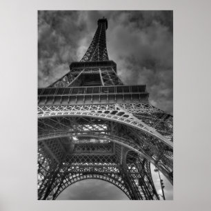 Poster Torre Eiffel, Paris, France B&W