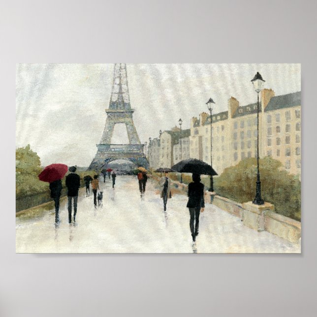 Poster Torre Eiffel | Paris Na Chuva (Frente)