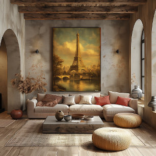 Poster Torre Eiffel Paris – Retro Vintage Meados do Sécul