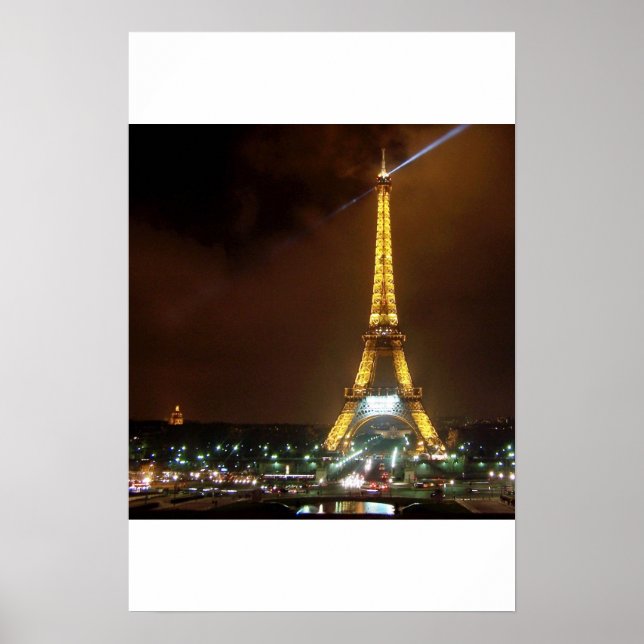 Poster Torre Eiffel por Noite (Frente)