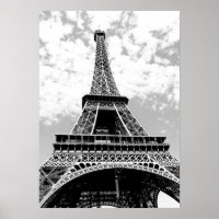 Torre Eiffel Preto Branco Paris Viagem