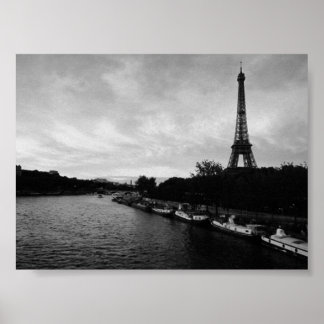 Poster Torre Eiffel Preto e Branco