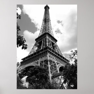 Poster Torre Eiffel Preto e Branco em Paris