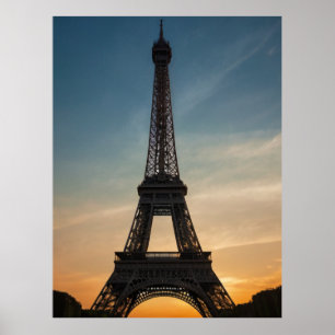 Poster Torre Eiffel Sunset Moderna Paris Francesa