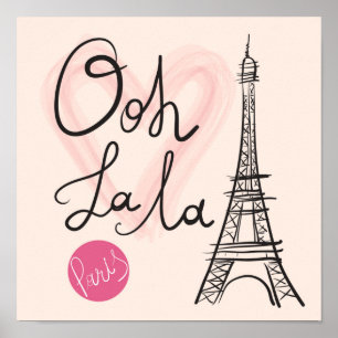 Pôster Torre Eiffel tirada mão