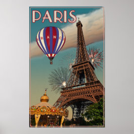 Poster Torre Eiffel Vintage