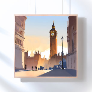 Poster Torre Elizabeth Big Ben   Londres Inglaterra Reino