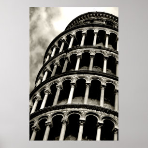 Pôster torre inclinada de pisa