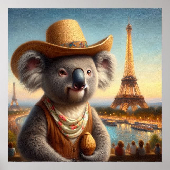 Poster Torre Koala Eiffel (Frente)