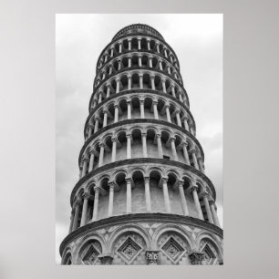 Poster Torre Preta e Branca de Pisa Itália