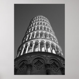 Pôster Torre Preta e Branca de Pisa Itália