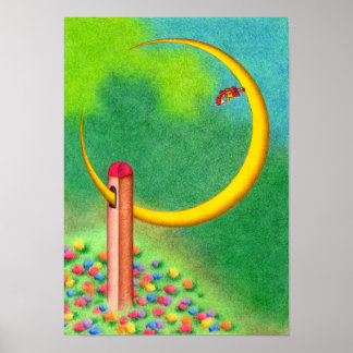 Poster Torre que capturou a lua crescente.