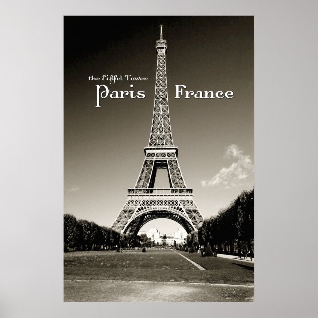 Poster torre retro eiffel (Frente)