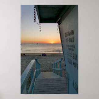 Poster Torre salva-vidas em Sunset - Venice Beach, CA