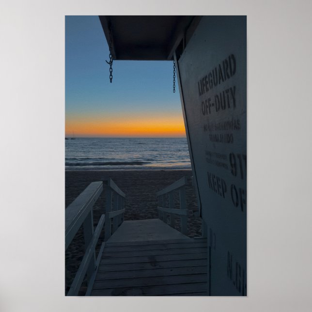 Poster Torre salva-vidas no Sunset - Venice Beach, CA (Frente)