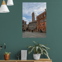 Poster Torre Sinuosa de Santo Stefano Veneza Itália