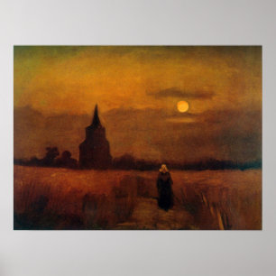 Poster Torre Velha nos Campos por Vincent van Gogh