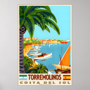 Poster Torremolinos Costa Del Sol Mediterrâneo Espanha