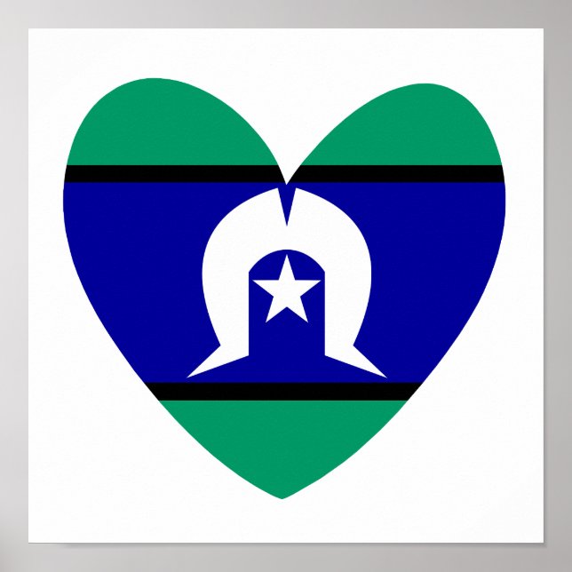 Poster Torres Strait Islanders coração (Frente)