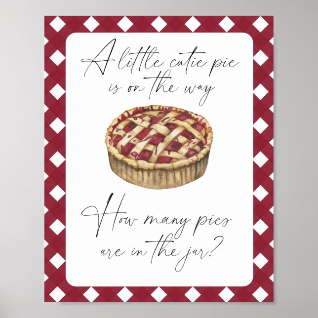 Poster Torta cutia - adivinha quantas tartes (Frente)
