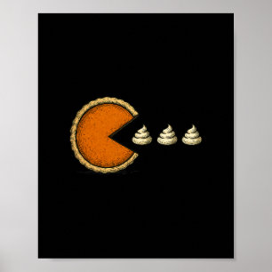 Poster Torta de Abóbora de Ação de Graças Caça ao Creme J
