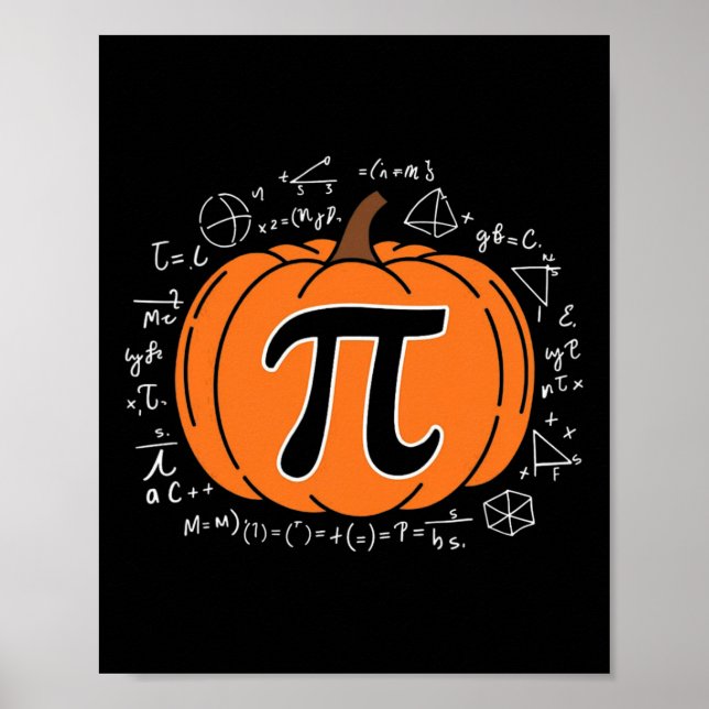 Poster Torta de Abóbora Pi Professora de Matemática Piada (Frente)