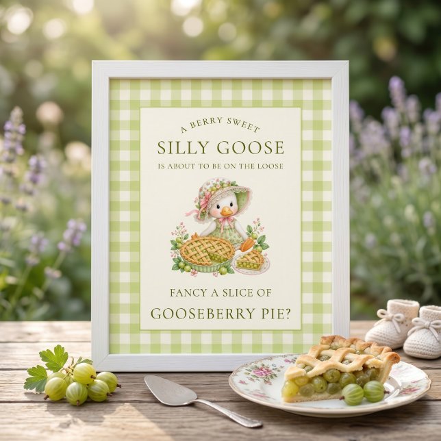 Poster Torta de Gooseberry Silly Goose Chuveiro de Bebê (Criador carregado)