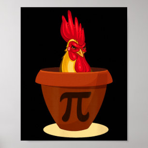 Poster Torta Engraçada De Pote De Frango - Camisa Do Dia