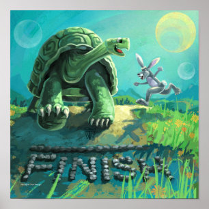 Poster Tortoise e a arte da lebre