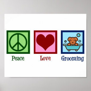 Poster Tosa de Cães Paz Amor Pet Grooming