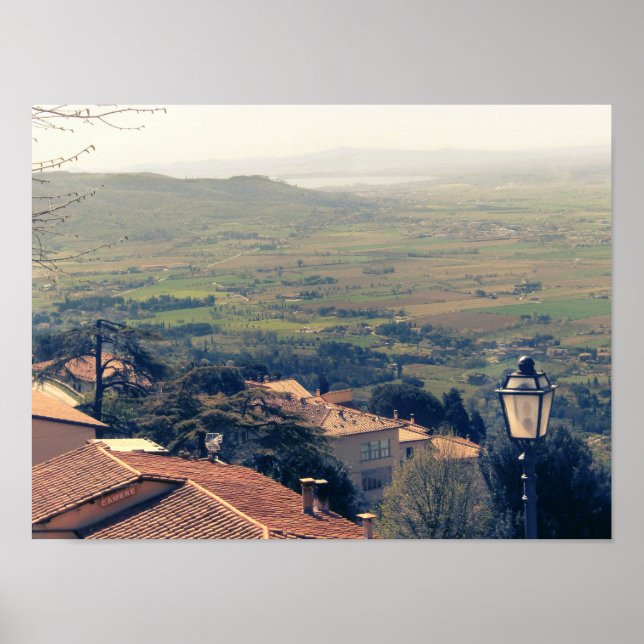 Poster Toscana. Itália. Cortona (Frente)
