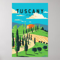 Toscana Itália Vinhedo Viagem Arte Vintage