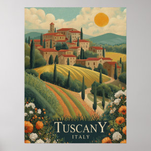 Poster Toscana no Sunset - Itália Viagem
