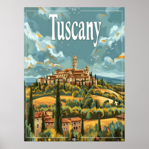 Poster Toscânia Vintage