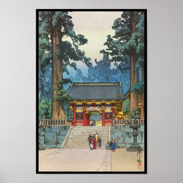 Pôster Toshogu Shrine Hiroshi Yoshida japanês (Frente)