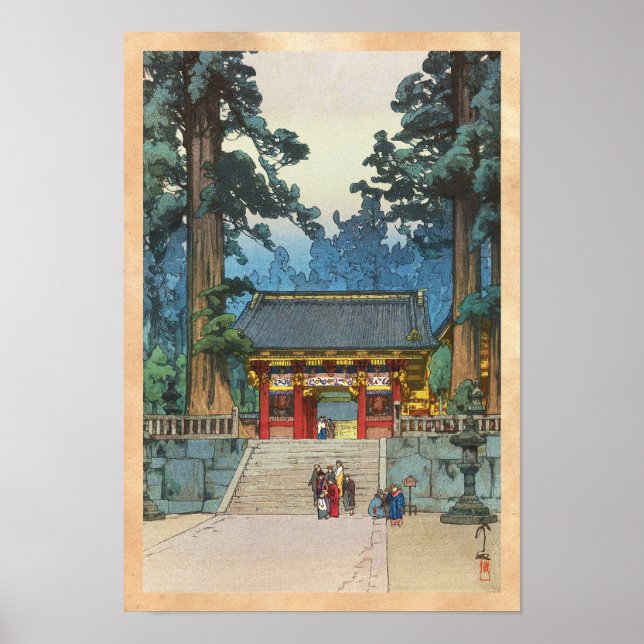 Poster Toshogu Shrine Hiroshi Yoshida japanês (Frente)