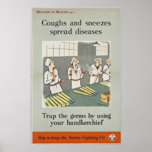 Poster Tosses e doenças da propagação dos Sneezes