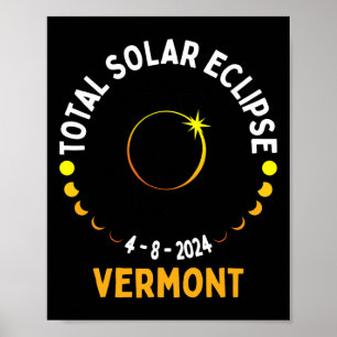 Poster Total 04 08 24 Eclipse Solar Total 2024 Vermont