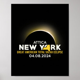 Poster Total América 04 08 24 Eclipse Solar Total 2024