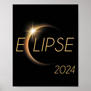 Poster Total América 04 08 24 Eclipse Solar Total 2024