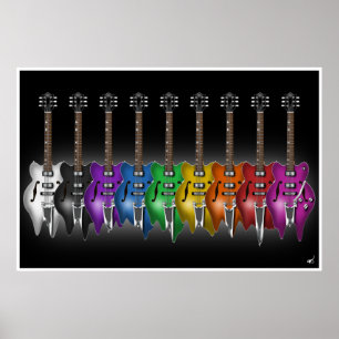 Poster total da guitarra da fusão