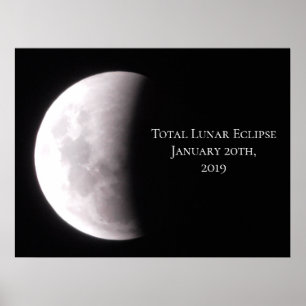 Poster total da lua do eclipse lunar