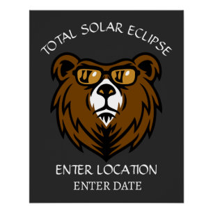Pôster Total de Eclipes Solares Personalizados