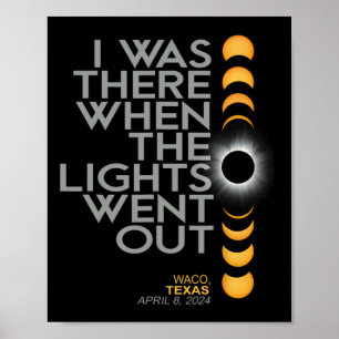 Poster Total de Eclipse Solar do Waco 2024