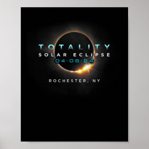 Poster Total de Eclipse Solar Totality Rochester New York